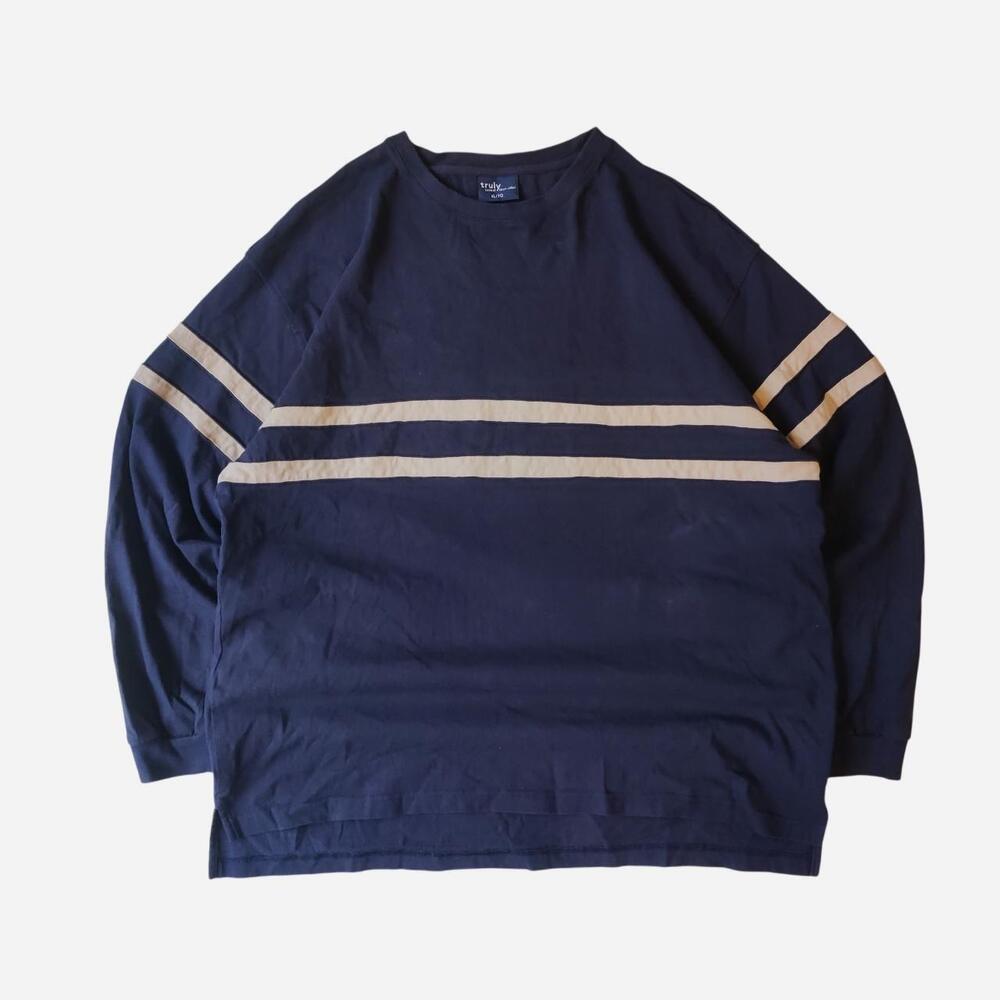 Truly Casuals navy blue long sleeve shirt